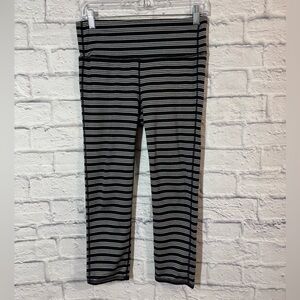 Athleta Striped Black and White Capris, Medium